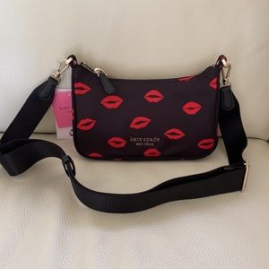 ❣️🎉HOST PICK🎉❣️Kate Spade The Little Better Sam Kisses Crossbody Bag Bla…